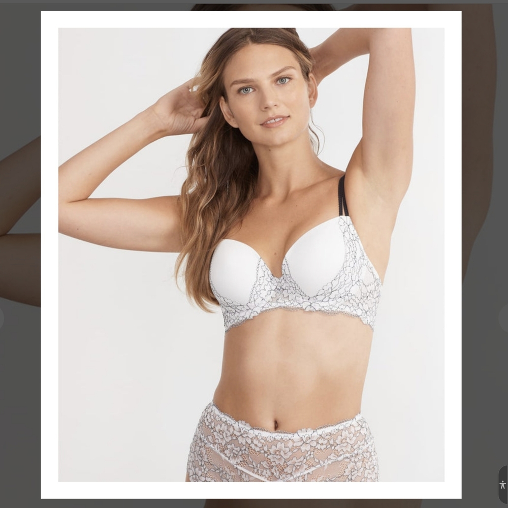 32DD Heavenly Lace Pushup Camio Mio Demi Bra